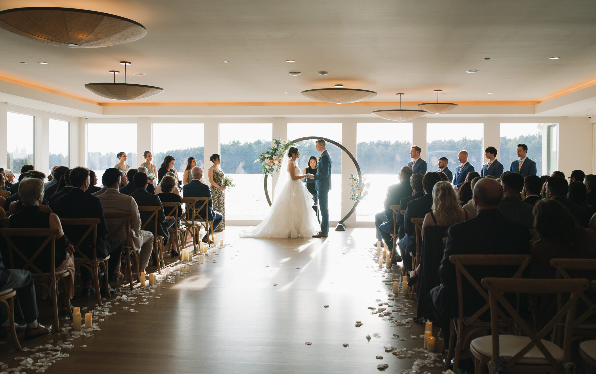Indoor ceremony at The Lakehouse