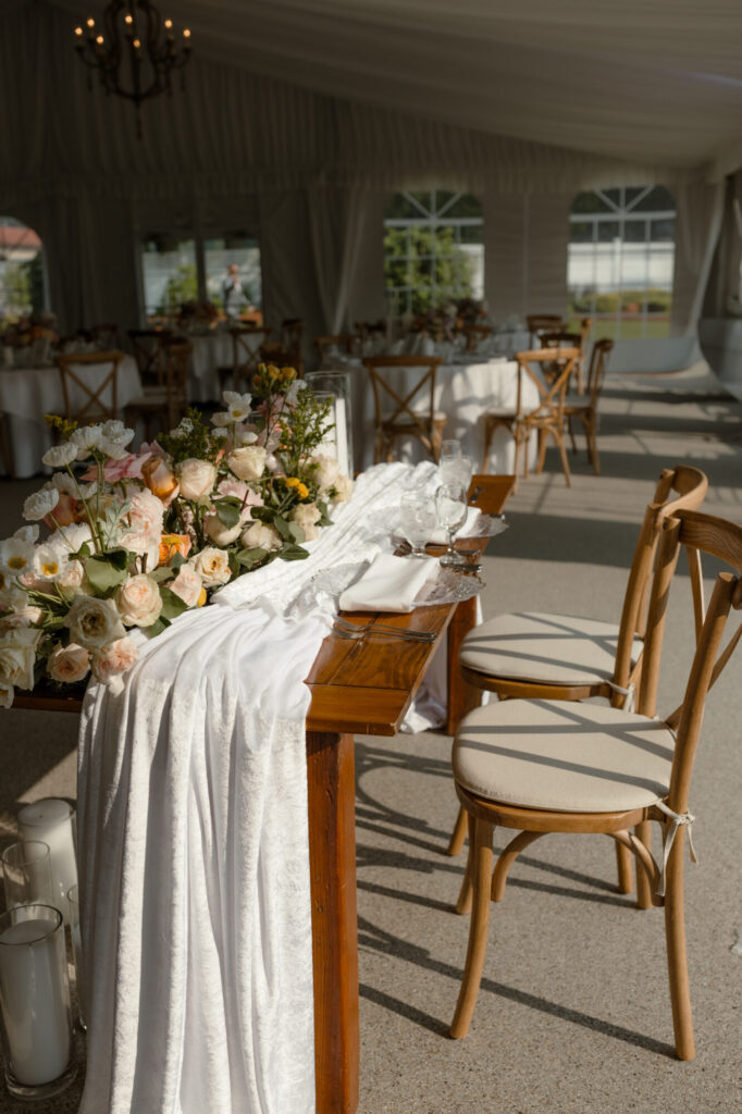 The Villa – The Tent | Sweetheart Table | Meg Fallon Photography