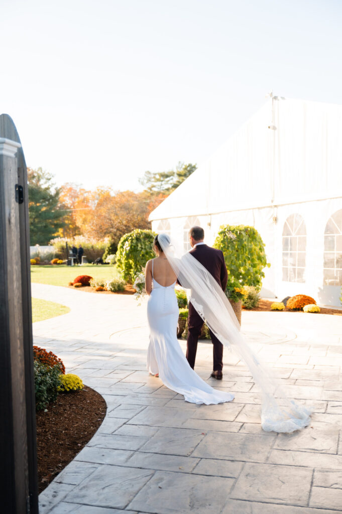 Bride and groom recessional