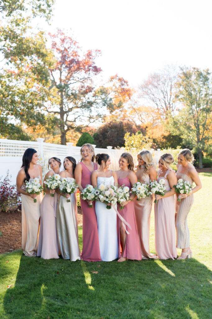 Pink bridesmaids
